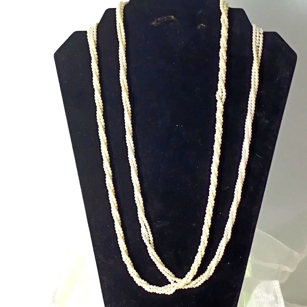 Vintage Style Faux Pearl Multi-Strand Statement Necklace